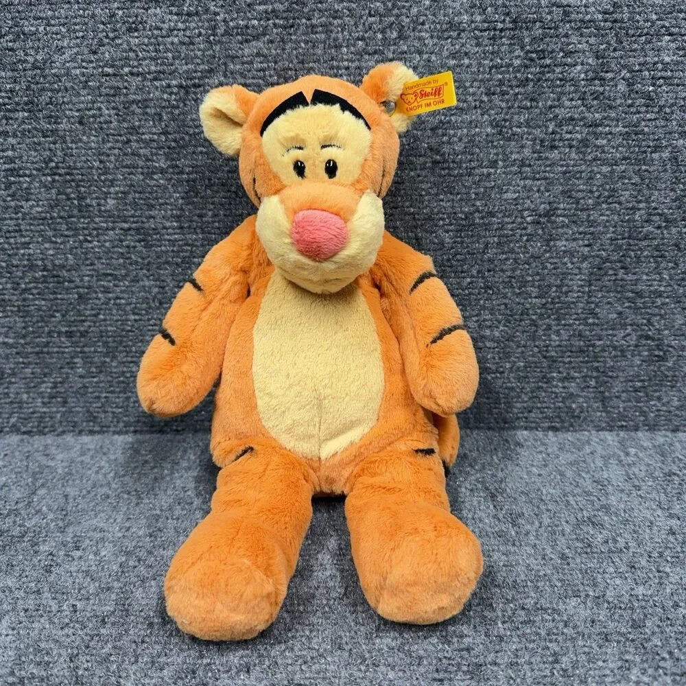 Disney Originals Steiff Tigger Winnie The Pooh Plush Stuffed Animal Orange